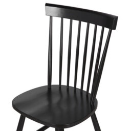 Beliani Set Of 2 Dining Chairs Burges Wood Black - thumbnail 7