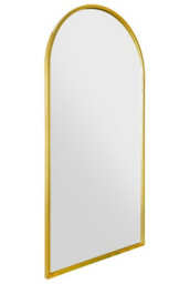 "Mirroroutlet Arcus - Gold Metal Framed Arched Garden Wall Mirror 63"" X 31"" (160Cm X 80Cm)" - thumbnail 3