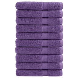 Berkfield Premium Towels Solund 10 Pcs Purple 100X200 Cm 600 Gsm
