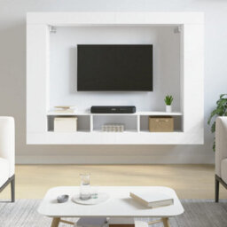 Vidaxl Tv Cabinet White 152X22X113 Cm Engineered Wood - thumbnail 1