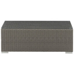 Beliani Garden Lounge Set With Table 8 Seater Maestro Modular Pe Rattan Taupe - thumbnail 6