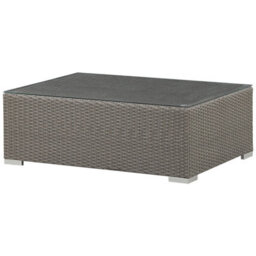 Beliani Garden Lounge Set With Table 8 Seater Maestro Modular Pe Rattan Taupe - thumbnail 5