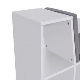 Thehotsale White 6 Compartments Cozy Kids' Bookcase With Reading Seat - thumbnail 6