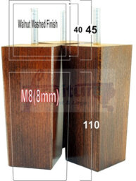 L&F 4X Replacement Furniture Legs Solid Wood 110mm High Sofas Chairs Settee Cabinets Legs M8 Tsp2055 - thumbnail 1
