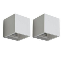 First Choice Lighting Set Of 2 Minori - White G9 Plaster Wall Lights - thumbnail 1