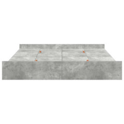 Berkfield Modern Storage Bed Frame Concrete Grey 200 X 200 Cm Engineered Wood - thumbnail 6