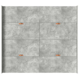 Berkfield Modern Storage Bed Frame Concrete Grey 200 X 200 Cm Engineered Wood - thumbnail 8
