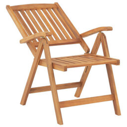 Beliani Set Of 6 Garden Chairs With Cushions Java Premium Acacia Wood Blue - thumbnail 7