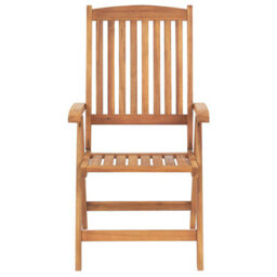 Beliani Set Of 6 Garden Chairs With Cushions Java Premium Acacia Wood Blue - thumbnail 6