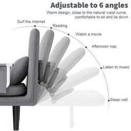 Double Fabric Sofa Bed Sleeper Couch Sofabed Settee Recliner Beds Folding 184Cm - thumbnail 3