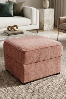 Loft Home Amara Blush Pink Fabric Footstool - image 1