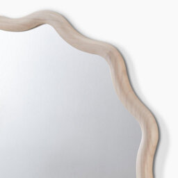 Furniturebox Uk Damaris Wood Medium 70X70Cm Wavy Round Wall Mirror - thumbnail 6