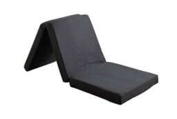 Mattress Guru Badenia Kids Folding Chair Bed, Futon Guest Z Bed, Black - thumbnail 1
