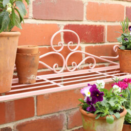 Melody Maison Pink Metal Three Tier Plant Stand - thumbnail 4
