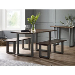 Grey Medium Dining Table 1.5M Set With 4 Chairs - thumbnail 2