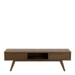 Wyld Haus Jyvaskyla Dark Oak Tv Unit With 2 Drawers And Sliding Door - thumbnail 4