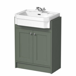 Affine Traditional Bathroom Cloakroom Suite Close Coupled Toilet Wc Green Vanity Unit - thumbnail 5