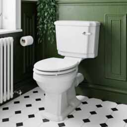 Affine Traditional Bathroom Cloakroom Suite Close Coupled Toilet Wc Green Vanity Unit - thumbnail 2