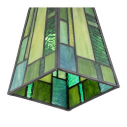 Happy Homewares Art Denergy Savingtiffany Glass Pendant Shade With Emerald And Green Panels - thumbnail 8
