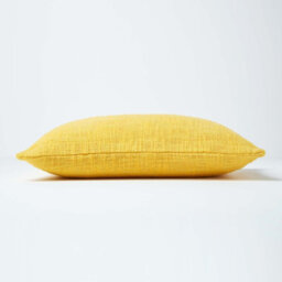 Homescapes Nirvana Cotton Yellow Rectangular Cushion Cover, 30 X 50 Cm - thumbnail 2