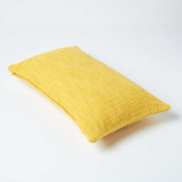 Homescapes Nirvana Cotton Yellow Rectangular Cushion Cover, 30 X 50 Cm - thumbnail 3