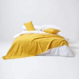 Homescapes Nirvana Cotton Yellow Rectangular Cushion Cover, 30 X 50 Cm - thumbnail 4