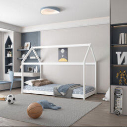 Kosy Koala House Bed Kids White 3Ft Single Wooden Durable Pine Children Bedroom
