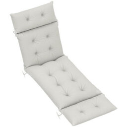 Outsunny Sun Lounger Cushion Only, Garden Lounge Chair Cushion, Light Grey - thumbnail 2