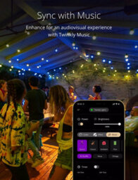 Twinkly Festoon App-Controlled Led Bulb Lights String With 20 Rgb (16 Million Colours) 10M Black Cable In/outdoor Smart Lighting - thumbnail 6