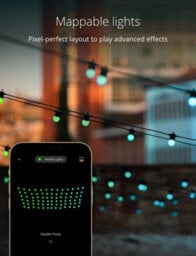 Twinkly Festoon App-Controlled Led Bulb Lights String With 20 Rgb (16 Million Colours) 10M Black Cable In/outdoor Smart Lighting - thumbnail 4