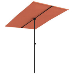Berkfield Outdoor Parasol With Aluminium Pole 2X1.5 M Terracotta
