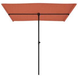 Berkfield Outdoor Parasol With Aluminium Pole 2X1.5 M Terracotta - thumbnail 3