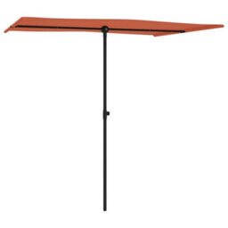Berkfield Outdoor Parasol With Aluminium Pole 2X1.5 M Terracotta - thumbnail 2