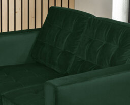 Furniturebox Jenna 2 Seater Emerald Green Velvet Sofa With Solid Wood Frame - thumbnail 5