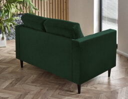 Furniturebox Jenna 2 Seater Emerald Green Velvet Sofa With Solid Wood Frame - thumbnail 2
