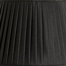 Pacific Lifestyle 40Cm Black Poly Cotton Pleated Lampshade For Table Lamps - thumbnail 3