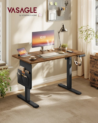 Vasagle Electric Standing Desk, Height Adjustable Desk, 100 X 60 Cm, Continuous Adjustment, Spliced Tabletop - image 1