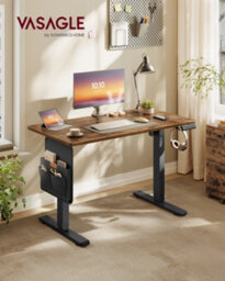 Vasagle Electric Standing Desk, Height Adjustable Desk, 100 X 60 Cm, Continuous Adjustment, Spliced Tabletop - thumbnail 1