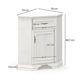 Heze Furniture Irys Corner Sideboard - Anderson Pine - thumbnail 2