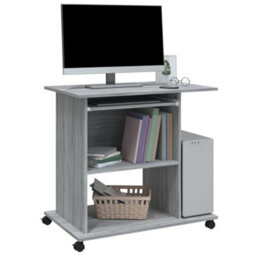 Vidaxl Computer Desk Grey Sonoma 80X50X75 Cm Engineered Wood Computer Desks - thumbnail 4