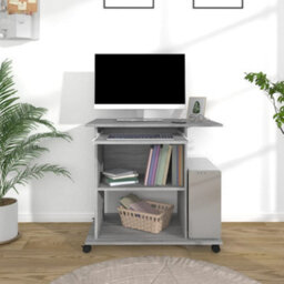 Vidaxl Computer Desk Grey Sonoma 80X50X75 Cm Engineered Wood Computer Desks - thumbnail 3
