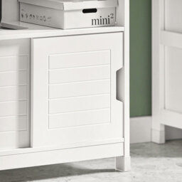 Sobuy Frg128-W, Under Sink Bathroom Storage Cabinet With Shelf And Double Sliding Door,white,w30Xd60Xh61 - thumbnail 5