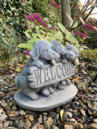 Oakley Welcome Dogs' Stone Cast Garden Ornament - thumbnail 7