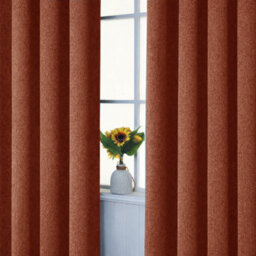 Bedlooms Rust Linen Curtain 100% Blackout Thermal Insulated Eyelet Curtain (Pair) 66 X 72 Inches With Tie Back Two - thumbnail 8