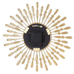 Living And Home Gold Wall Clocks Silent Large Crystal Drop Shape Battery Operated For Kitchen Dia 37.5Cm - thumbnail 5
