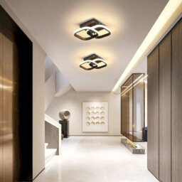 Pheashine Modern Ceiling Light Led 22W Warm Light 3000K Square Black Ceiling Lights Fixtures For Hallway Room Bedroom - thumbnail 8
