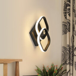 Pheashine Modern Ceiling Light Led 22W Warm Light 3000K Square Black Ceiling Lights Fixtures For Hallway Room Bedroom - thumbnail 2