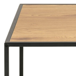 Furniture To Go Seaford Black Metal Coffee Table With Oak Top - thumbnail 8