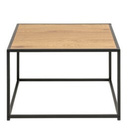 Furniture To Go Seaford Black Metal Coffee Table With Oak Top - thumbnail 2