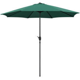 Yaheetech 2.94M Dark Green Patio Parasol Umbrella W/ Push Button Tilt And Crank - thumbnail 2